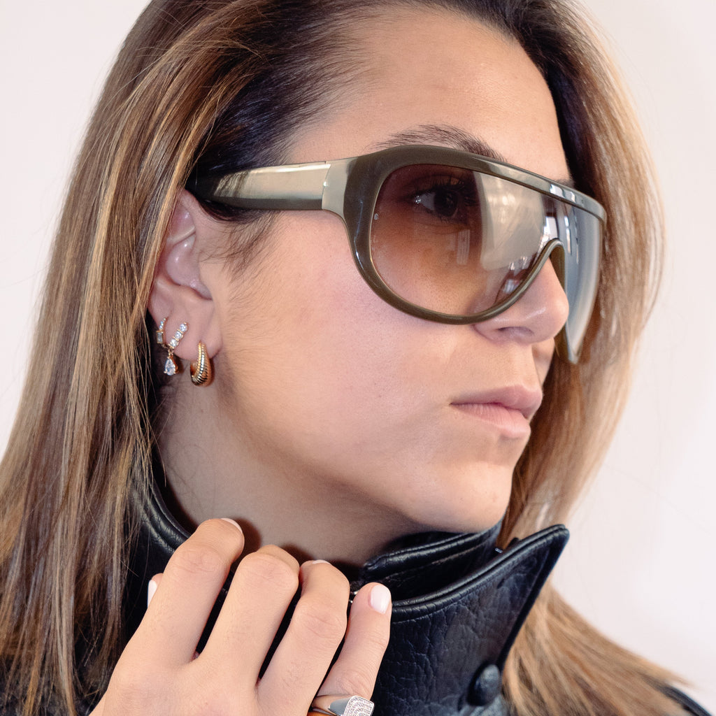 elegance boucle d'oreilles plaque or - oxalá