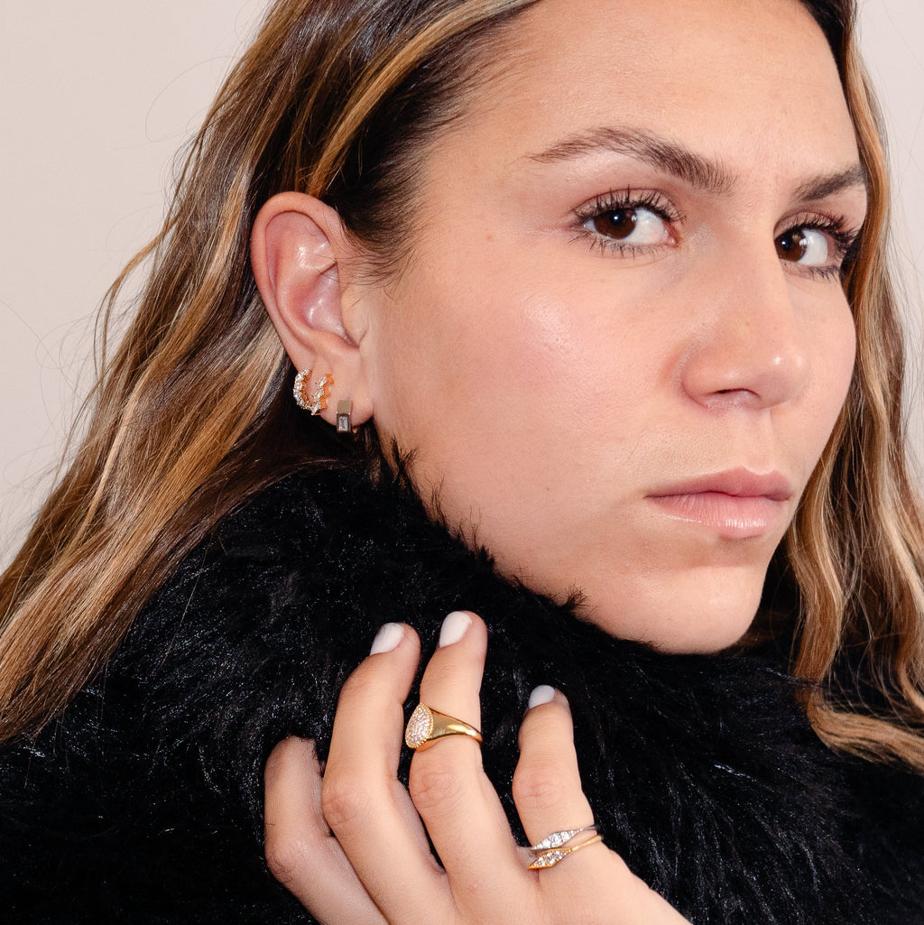 mono-boucle audacieuse plaqué or - Oxalá